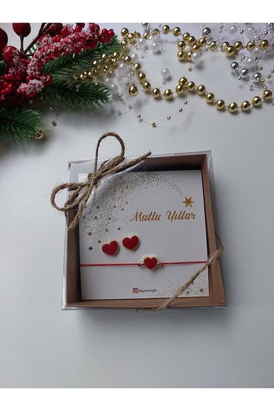 Lilamor New Year's Gift Heart Bracelet and Earring Set