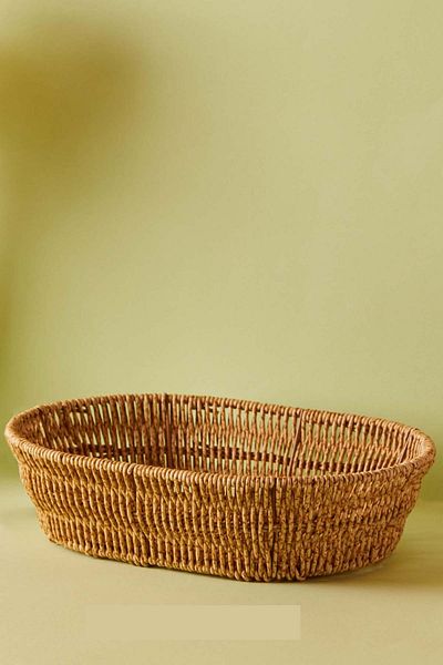 SepetçiBaba Picnic Wicker Bread Basket Wicker-look Plastic