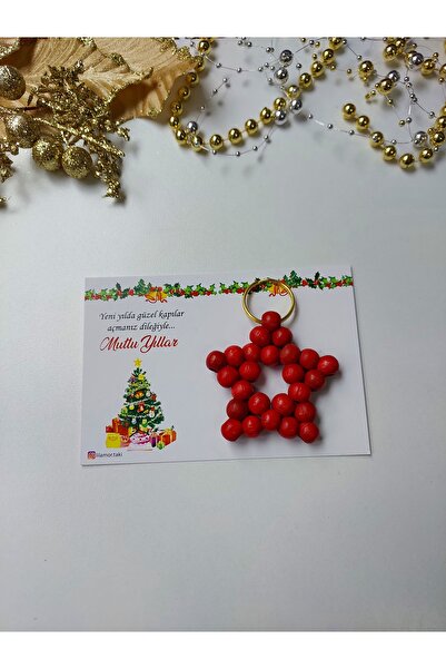 Lilamor 5 Pieces Christmas Gift Star Keychain