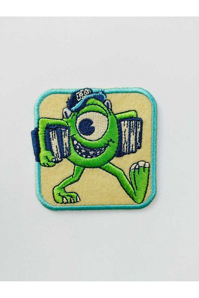 Self Casa Armata țesută care se lipsește cu fier de călcat - Patch - Patch Disney Monsters Mike Wazowski (produs original cu licență)