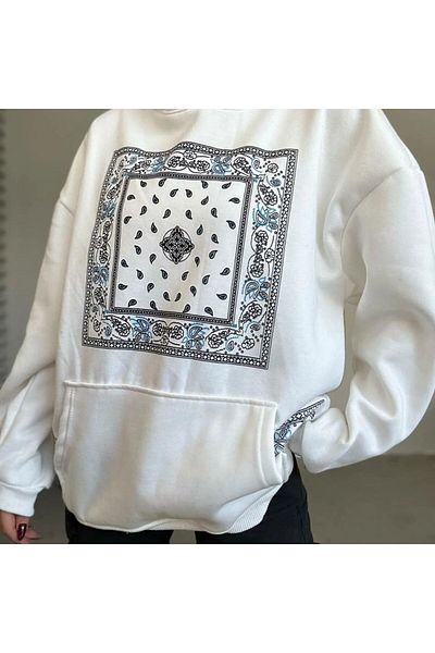 kargasa Bandana Print Hoodie