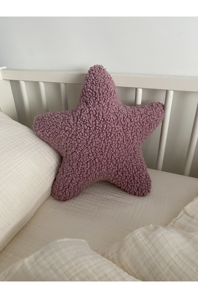 Miniko Butik Gül Kurusu Rengi Teddy Yıldız Yastık