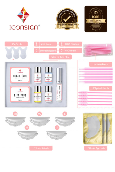 iconsign Lash Lift ® Kaş Kirpik Perma Lifting Seti Profesyonal Kirpik Perma Full Set