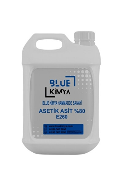 Blue Kimya Asetik Asit E260 5 Kg Sirke Ruhu %80