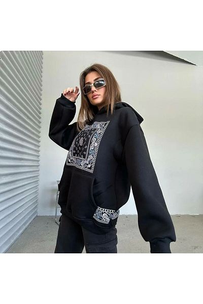 kargasa Bandana Print Hoodie