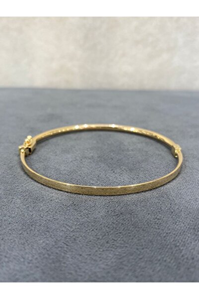 ARSLANTAŞ 1989 14 AYAR ALTIN 4mm KİBRİT ÇÖPÜ KELEPÇE BİLEZİK