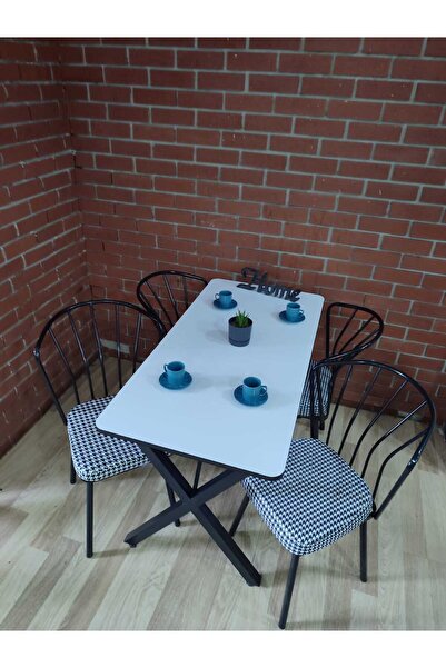 BAMBEDS MOBİLYA Masa Takımı, Yemek Masası, Mutfak Masası, Balkon Masası - 60x120