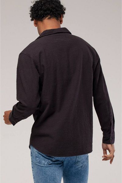 Catch Unisex Loose Fit Shirt Plain Black 1578