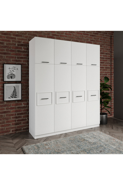 Genel Markalar Diva Çok Amaçlı 8 Kapılı Elbise ve Yüklük Dolap