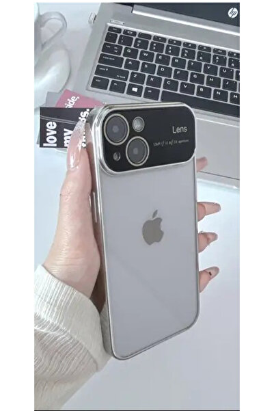 HappyCase Apple İphone 13 Kamera Korumalı Çerçeveli Lensli Renkli Arkası Şeff...