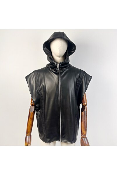 KOZMOSIZE KOZMO VEGAN DERİ SWEAT ASTRONOT KAPÜŞONLU