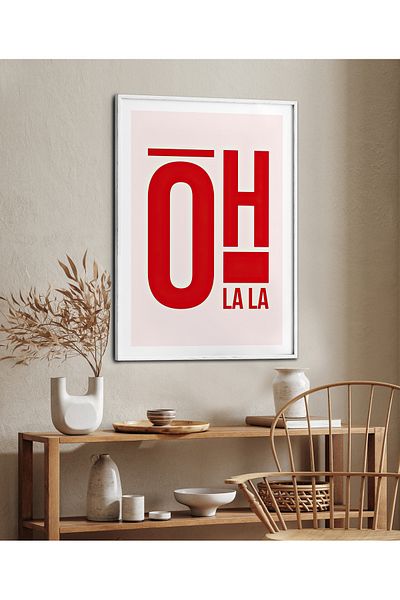 HOMEPACK Pictură Oh La La cu un singur cadru Pictură poster de artă modernă TK/242