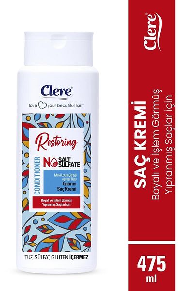 Clere Restoring Blue Lotus Flower and Pomegranate Extract Color Protecting Repair Conditioner