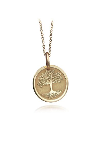 SUNFLOWER HAYAT AĞACI PLAKA KOLYE 925 GÜMÜŞ