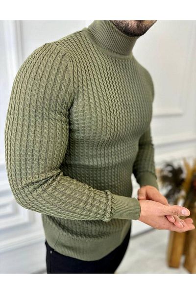 elkumoda Πουλόβερ Slim Fit No Pilling Πλεκτό από φυσικό βαμβάκι Πουλόβερ με ζιβάγκο