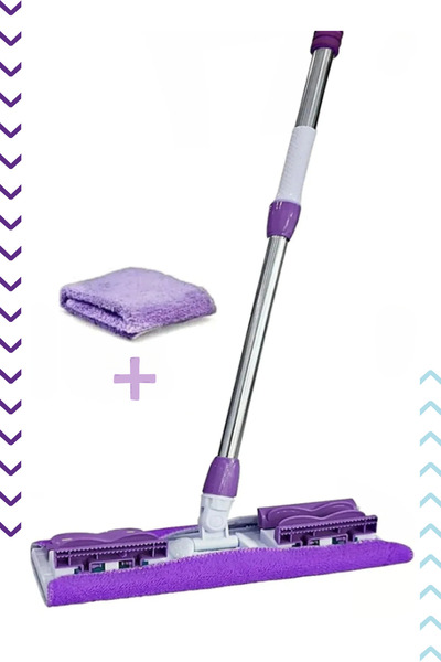 bimbambom Mandallı Kıskaçlı Mikrofiber Mop Set Yer Mop,Fayans Duvar Yüzey Tem...