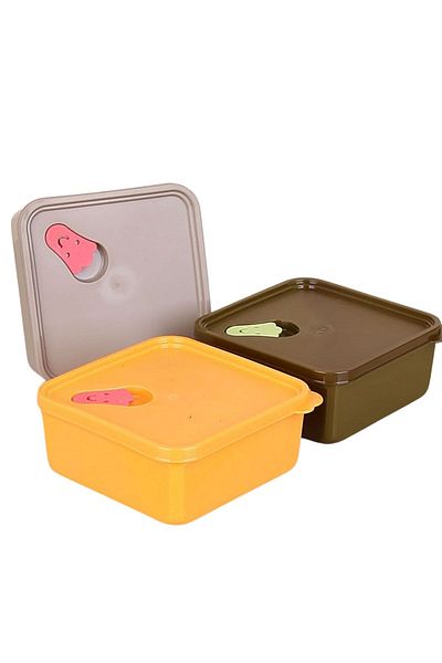ELEGANCEV PLASTIC 3-PIECE MINI STORAGE BOWL -3 X 550 ML
