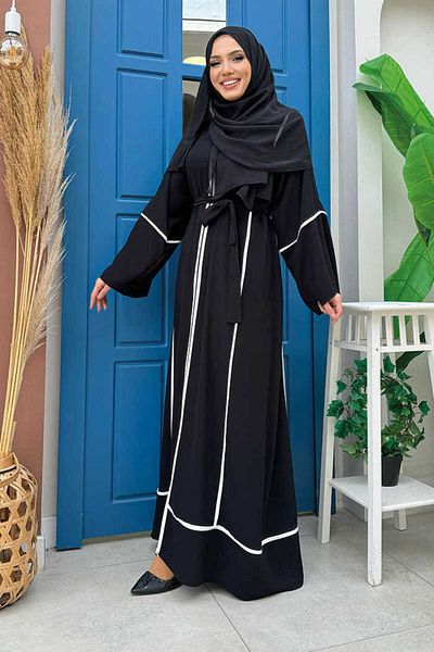 Bym Fashion Μπροστινό μοτίβο με φερμουάρ στη μέση 7885 Μαύρο