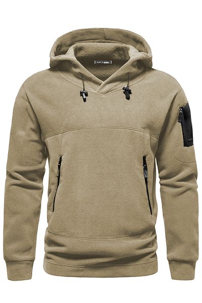 GHASSY CO. Men's Military Sport Warm Outdoor Hooded Fleece Jacket