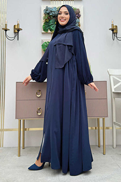 Bym Fashion Ovális, összegyűjtött ujjú mandzsetta elasztikus cipzárral, teljes méretű Ferace Bym5 sötétkék