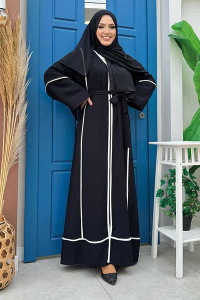 Bym Fashion Μπροστινό μοτίβο με φερμουάρ στη μέση 7885 Μαύρο