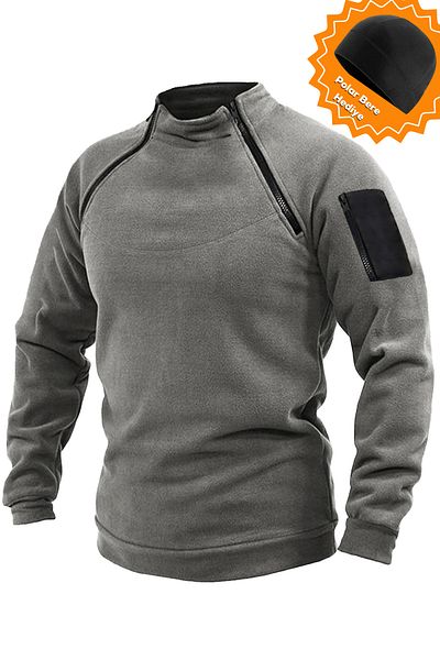 GHASSY CO. Men's Airforce Tactical Thermal Tech Functional Arm Pocket Fleece