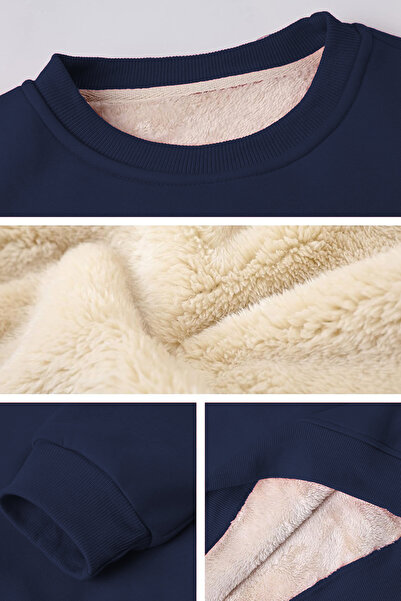 GHASSY CO. Ghassy Co. Чоловічий ультратеплий світшот з підкладкою з шерпа та велосипедним коміром