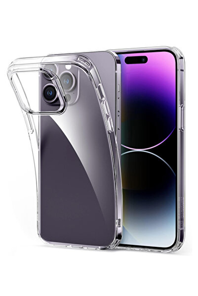 Caseji iPhone 14 Pro Max Uyumlu Fit Saran Ultra Slim Şeffaf Kılıf