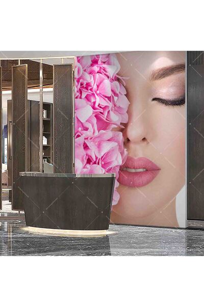 HD Makyaj Temalı Kadın Kuaför Duvar Kağıdı