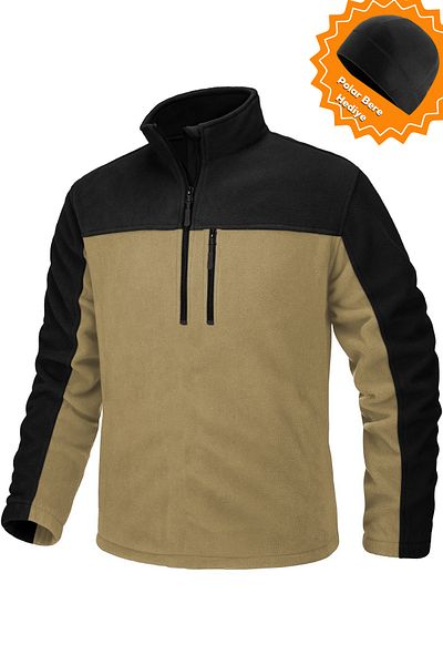 GHASSY CO. Men's Quarter Zip Half Zipper Pocket Fleece