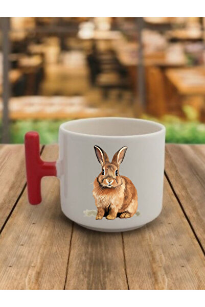lili hediyelik Rabbit Visual Coffee Cup Ceramic Mug - Ceramic Tea, Coffee Gift Cup