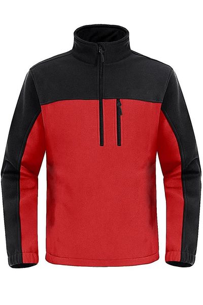 GHASSY CO. Men's Quarter Zip Half Zipper Pocket Fleece