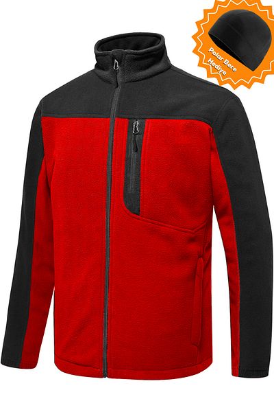 GHASSY CO. Ghassy Co. Men's Antipilling Thermal Garnished Full Zipper Fleece Jacket