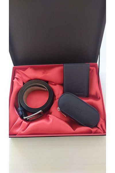 Grande 1414 Genuine Leather Men Wallet Hky High Quality Keychain Men's Set