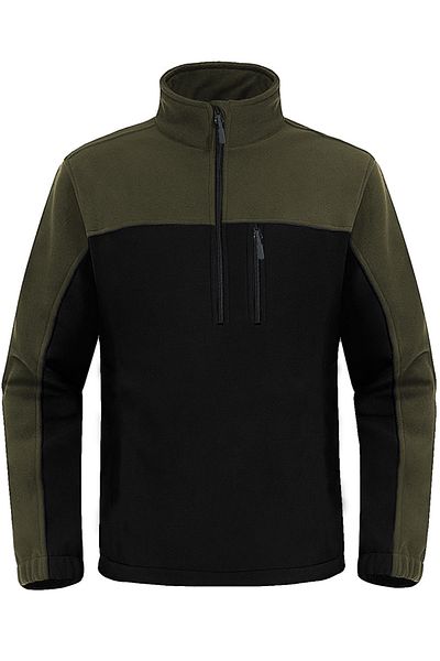 GHASSY CO. Men's Quarter Zip Half Zipper Pocket Fleece
