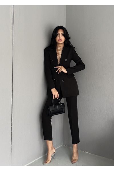 Vitalite Women's Enamel Buttoned Blazer Set