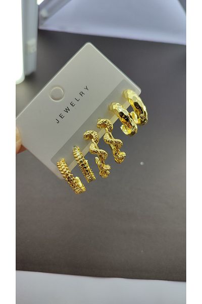 Candy Patterned Hoop Set Earrings