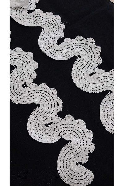 Papatyam Hand Knitted Crochet Embroidery 2 Pieces Handcrafted Lace Lace Cover / 2 Skirts / Skirts = 200cm