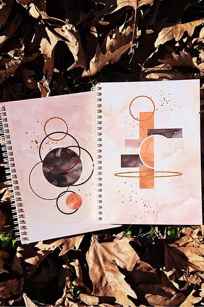 ArtNots A5 Checkered Notebook Set - 2 Pieces (15X21Cm)