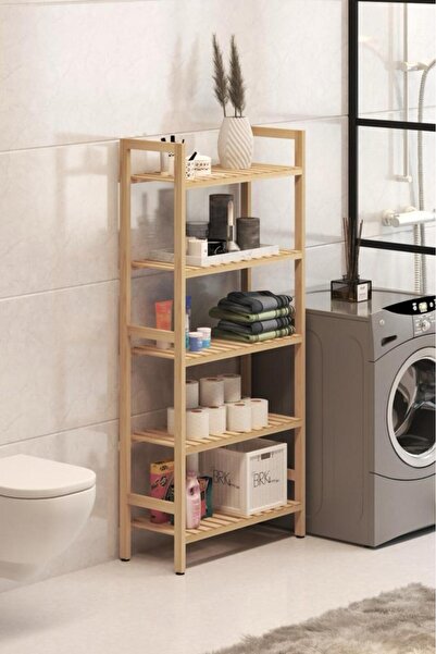 BRK Design 5 Katlı Ahşap Kitaplık 150*64*30