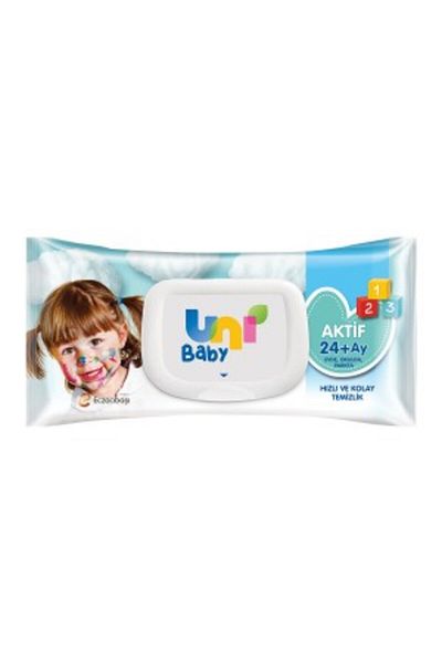 Uni ( 2 PCS ) Uni Baby Wet Towels Active 24+Month 72 pcs