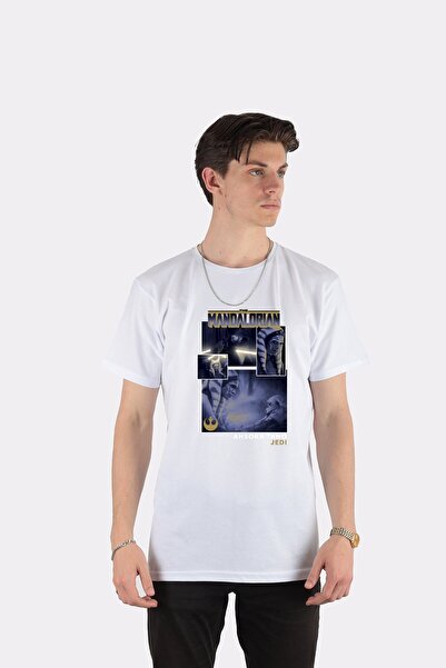 DOT تي شيرت للجنسين ستار وورز ماندالوريان أهسوكا تانو جيدي كولاج