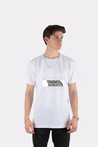 DOT تي شيرت للجنسين Schrodingers Cat، مضحك الكم الفيزياء، العلوم الأساسية