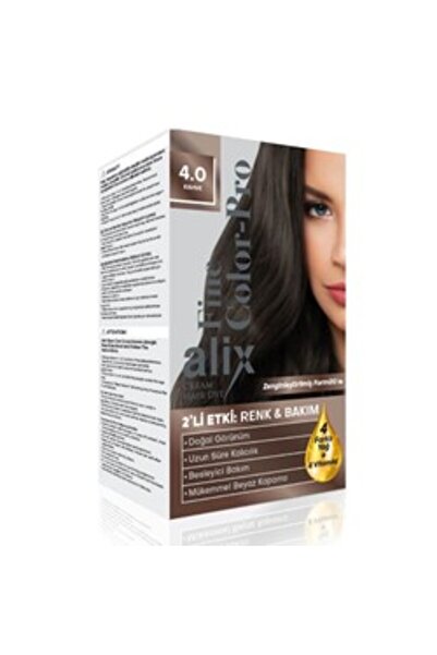 Alix ( 2 ADET ) Alix Kit Saç Boyası 4.0 Kahve ( KÜÇÜK KOLONYA HEDİYE )