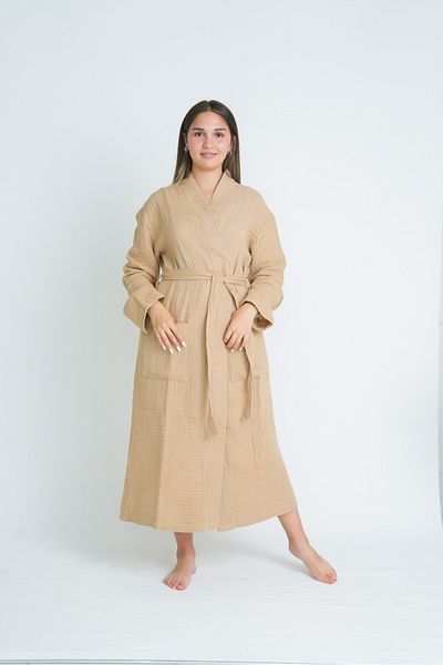 Natural Μπουρνούζι Unisex Muslin Kimono 4 στρώσεων