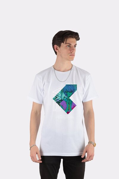 DOT تي شيرت للجنسين نيون جينيسيس إيفانجيليون ري أيانامي