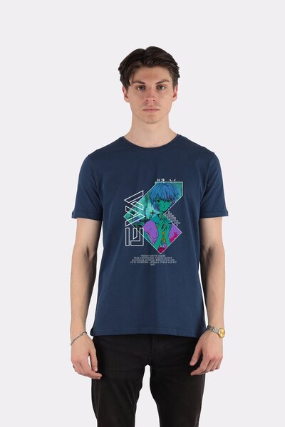 DOT تي شيرت للجنسين نيون جينيسيس إيفانجيليون ري أيانامي