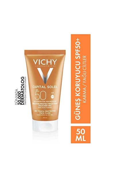 Vichy Capital Soleil SPF50 Karma/Yağlı Ciltlerde Yüz Bölgesi İçin Yüksek Koru...