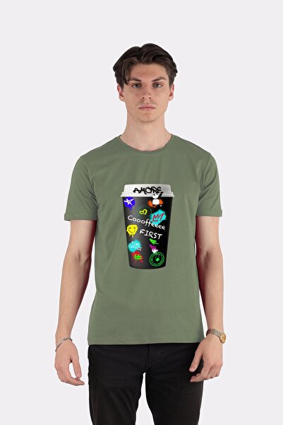 DOT تيشيرت للجنسين القهوة الأولى