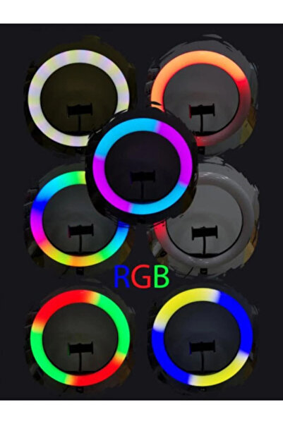 SNEXPRES Ring Fill Light Led Işıklı RGB Tripod 14 Inç Halka Youtuber Tiktok M...